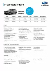 Subaru Flugblatt | Forester Seite 1