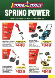 Total Tools catalogue Page 1: DeWalt 36V Brushless 2x5.0Ah 510mm (20") Lawn Mower Kit €849,00