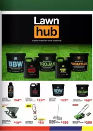 Total Tools catalogue Page 19: Husqvarna EL Manual Sprayer €84,00, Roots N Shoots Lawn Fertiliser €29,95