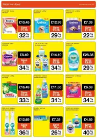 Booker Wholesale brochure Page 14: Fairy gel €28,35, Fairy Lenor €14,19