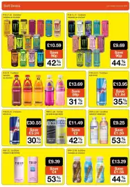 Booker Wholesale brochure Page 2: Monster energy drinks €10,59, Grenade vitamin water €13,29