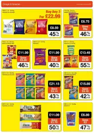 Booker Wholesale brochure Page 6: Kettle crisps €22,99, Crinklys mini crisps €13,49