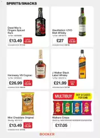 Booker Wholesale brochure Page 3: Hennessy vs cognac €26,99, J Walker Black Label Whisky €21,99