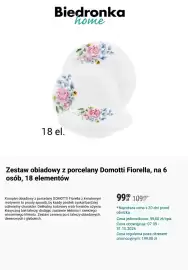 Biedronka gazetka Strona 2: Zestaw obiadowy z porcelany Domotti Fiorella, na 6 osób, 18 elementów €99,00
