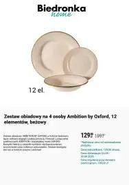 Biedronka gazetka Strona 3: Zestaw obiadowy na 4 osoby Ambition by Oxford, 12 elementów, beżowy €129,00