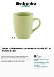 Biedronka gazetka Strona 6: Zestaw kubków ceramicznych Domotti Pastelli, 350 ml, 4 sztuki, zielone €29,99
