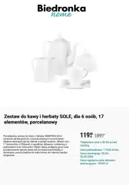 Biedronka gazetka Strona 9: Porcelanowy zestaw do kawy i herbaty AMBITION SOLE, dla 6 osób, 17 elementów €119,00
