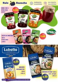 Hale Banacha gazetka Strona 23: Dżem Łowicz €5,99, Makaron Ryżowy Nitki, Wstążki Lubella €5,99