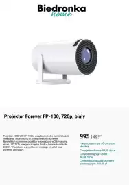 Biedronka gazetka Strona 2: Projektor Forever FP-100, 720p, biały €99,00