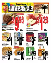 Super Saver weekly ad week 37 Page 1: Black Canyon Angus Beef T-Bone Steak €9,98, Folgers Coffee €9,97