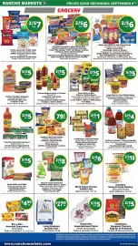Rancho Markets weekly ad week 37 Page 3: Campirano Mesquite Charcoal €5,00, Good Time Assorted Foam Plates €5,00