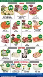 Rancho Markets weekly ad week 37 Page 4: El Mexicano Creamy Cheese €3,99, Halal Cut up Goat €6,99