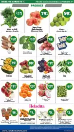Rancho Markets weekly ad week 37 Page 5: Black or Red Sweet Plums €1,99, Broccoli Crown €1,29