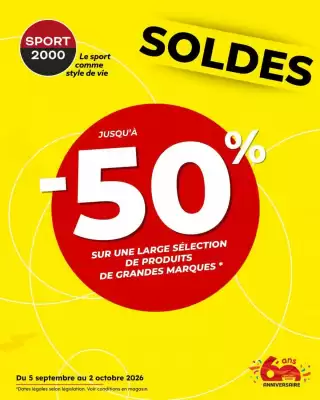 Sport 2000 (valable jusqu'au 2-10)