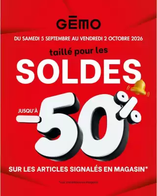 Catalogue Gémo (valable jusqu'au 2-10)
