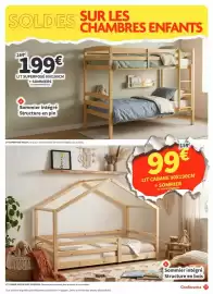 Catalogue Conforama page 15: Lit superpos 90x190cm + sommiers €199,00, Conforama LIT CABANE 90X190CM €99,00