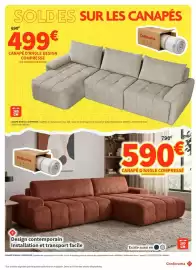 Catalogue Conforama page 17: Canapé d'angle design compresse €499,00, Facile - canapé d'angle compressé €590,00