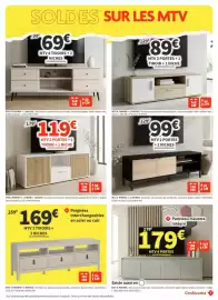 Catalogue Conforama page 2: Chêne - 4 tiroirs + 2 niches €69,00, 2 portes + 2 niches €99,00