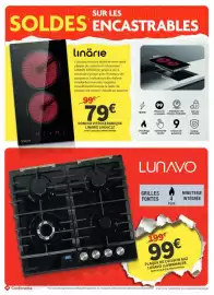 Catalogue Conforama page 44: LUNAVO Plaque de cuisson gaz €99,00, Linärie DOMINO VITRO-CERAMIQUE €79,00
