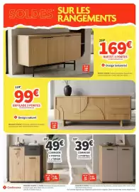 Catalogue Conforama page 7: Chêne - buffet 3 portes €169,00, Commode 2 portes €39,00