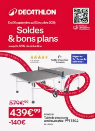 Catalogue Decathlon page 1: Table de ping-pong extérieure grise - ppt 530.2 €439,99