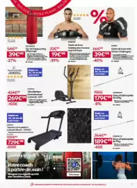 Catalogue Decathlon page 3: Gants de boxe noirs venum challengers €39,99, Barre d'alhérophile de 20kg €189,99
