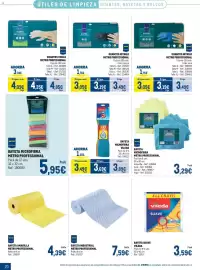 Catálogo Makro Página 20: Vileda bayeta microfibra €3,49, Metro Professional bayeta microfibra €5,95