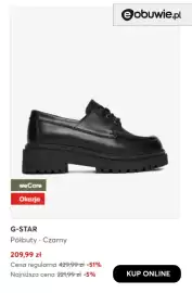 Eobuwie gazetka Strona 6: Półbuty czarne G-Star €209,99