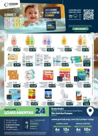 Folheto Coop semana 37 Página 1: Composto lácteo Ninho Fases 1+ €47,49, Sabonete liquido Johnson's Baby Derma Protect €34,90