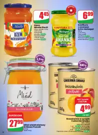 Dino gazetka tydzień 37 Strona 18: Dżem Brzoskwiiniowy Mirella Stovit €4,45, Brzoskwinie w syropie Cukiernia Smaku €4,99