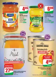 Dino gazetka tydzień 37 Strona 18: Dżem Brzoskwiiniowy Mirella Stovit €4,45, Brzoskwinie w syropie Cukiernia Smaku €4,99