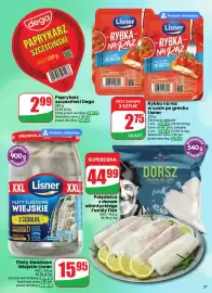 Dino gazetka tydzień 37 Strona 27: Filety śledziowe Wiejskie Lisner €15,95, Paprykarz szczeciński Dega €2,99