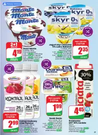Dino gazetka tydzień 37 Strona 39: Koktajl białkowy OSM Piątnica €2,99, Jogurt skyr owocowy 0% cukru Bakoma €2,35