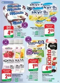 Dino gazetka tydzień 37 Strona 39: Koktajl białkowy OSM Piątnica €2,99, Jogurt skyr owocowy 0% cukru Bakoma €2,35