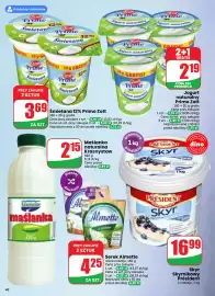 Dino gazetka tydzień 37 Strona 40: Skyr Skyrnikowy Président €16,99, Śmietana 12% Primo Zott €3,69