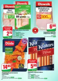 Dino gazetka tydzień 37 Strona 46: Polędwiczki panierowane z kurczaka Duda €14,89, Parówki z szynki Krakus €5,99