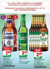 Dino gazetka tydzień 37 Strona 48: Piwo Amber Johannes Lager €2,99, Piwo Carlsberg €3,45