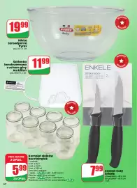 Dino gazetka tydzień 37 Strona 60: Szkłanka borokrzemowa z uchem góry Ambition €5,99, Zestaw noży Enkele €7,99