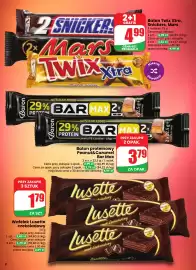 Dino gazetka tydzień 37 Strona 8: Wafelek Lusette czekoladowy €1,79, Baton proteinowy Peanut&Caramel Bar Max €3,79