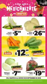Folleto Merco Página 1: Zanahoria €12,00, Calabacita €2,99