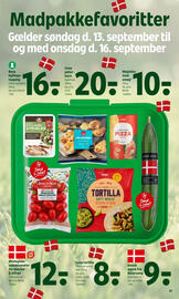 Coop 365 tilbudsavis uge 37 Side 28: Rose kyllingetopping €16,00, Coop pølsehorn €20,00