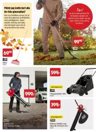 Jula reklamblad Sida 11: Hard Head lövuppsamlare €599,00, MeeC Tools eldriven lövblås/-sug €399,00