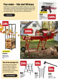 Jula reklamblad Sida 12: MeeC Tools vedklyv 4 t €2.499,00, Hard Head hopfällbar sågbock €299,00