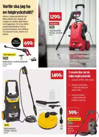 Jula reklamblad Sida 32: Högtrycksvätt 160 bar 2200 W €1.299,00, Högtrycksvätt 130 bar 1700 W €1.499,00