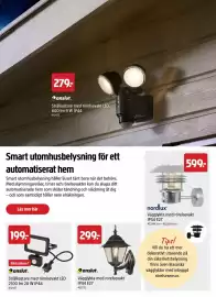 Jula reklamblad Sida 50: Anslut strålkastare med rörelsevakt led €199,00, Anslut vägglykta med rörelsevakt €299,00