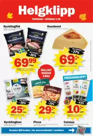 Pekås reklamblad vecka 38 Sida 8: Kronfågel Kycklingben €25,00, Guldfågeln kycklingbröstfiléer €69,99