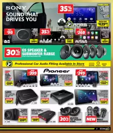 Autobarn catalogue Page 3: Pioneer 7” AV Receiver €229,99, Pioneer Class A 4 Channel Bridgeable Amplifier €199,99