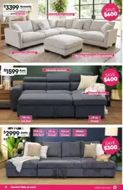 ComfortStyle Furniture & Bedding catalogue Page 4: Aero Sofabed €1.199,00, Jonty Lounge €2.699,00