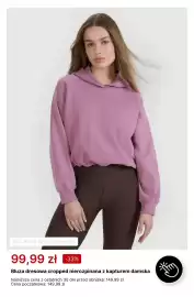 4F gazetka tydzień 37 Strona 8: Bluza dresowa cropped nierozpinana z kapturem damska 4F €99,99