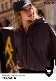 Bershka gazetka tydzień 37 Strona 8: Nylonowa kurtka z kapturem Bershka €229,00